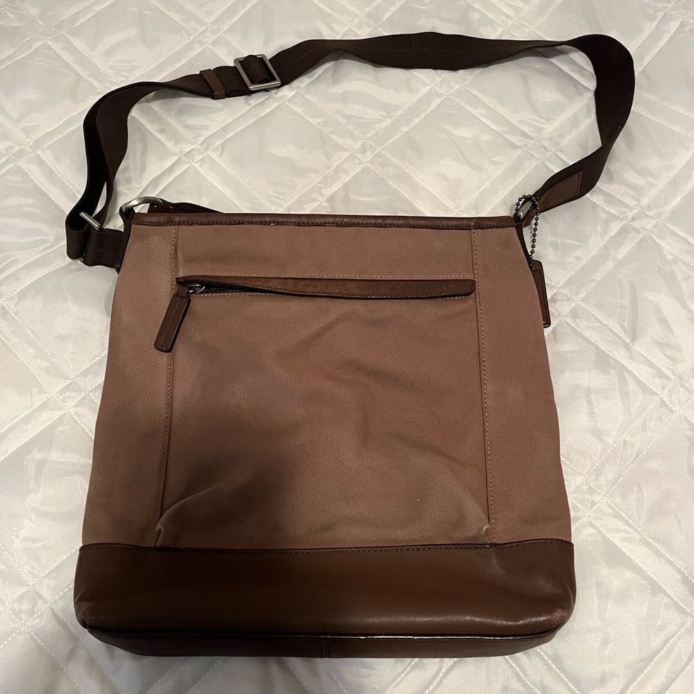 Coach Distressed Camden Tech canvas & leather messenger bag-Great bag!